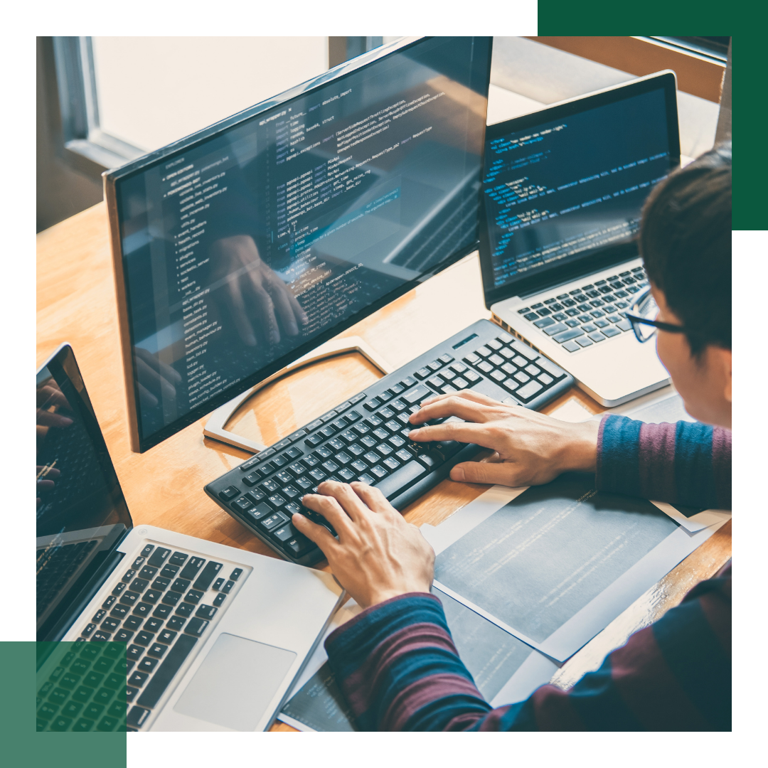 Man working on computer